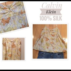 NWOT Calvin Klein 100% silk top